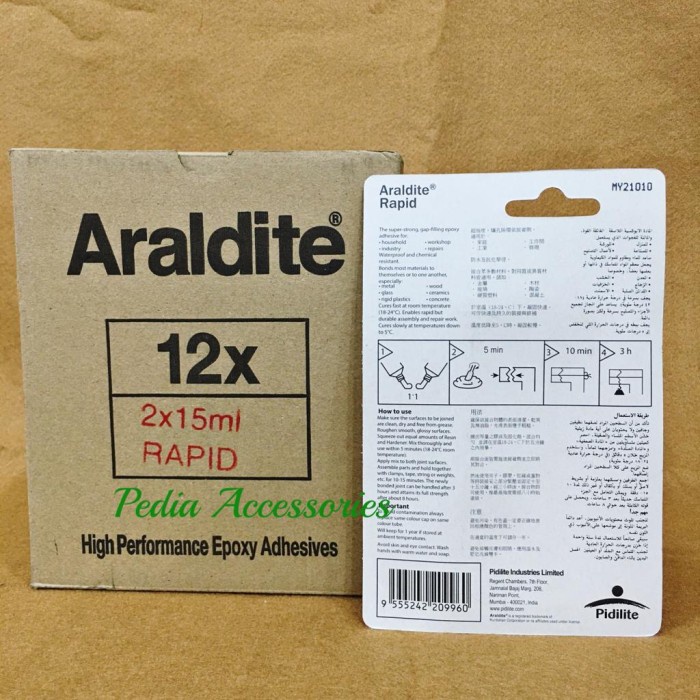 

Lem Araldite Merah/Lem Besi Epoxy Rapid5 Minutes Hardener Adhesive -pc
