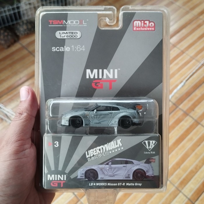 TERBARU mini GT mijo exclusive Nissan GTR r35 Liberty walk matte grey 3
