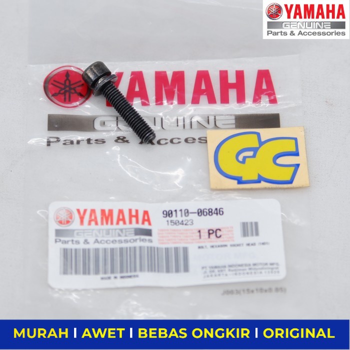 Baut L Throttle Body Yamaha Aerox 155, Nmax, Lexi 90110-06846 - Sparepart Sperpart Spare Part Motor 