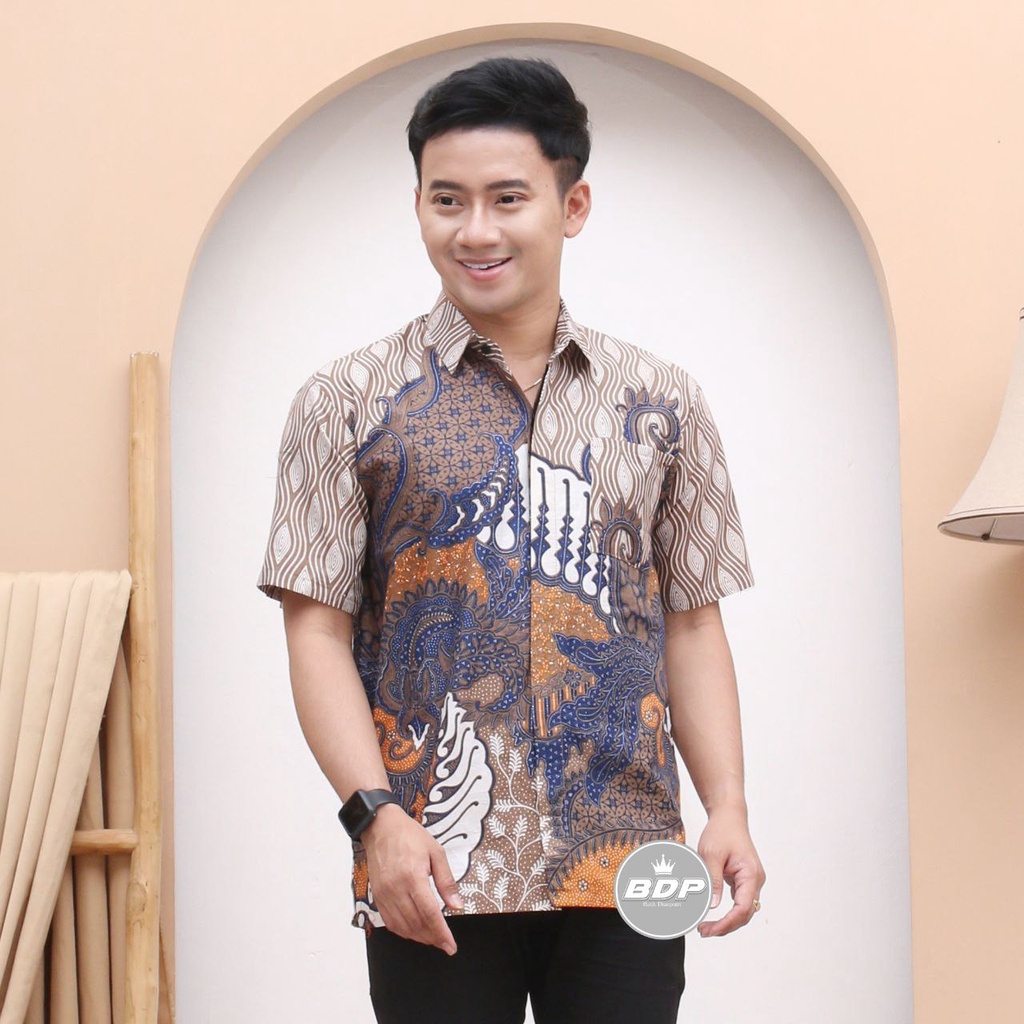 Baju Batik Pria | Batik Pria Lengan Pendek | Seragam Batik Pria | Batik Cowok | Batik Cowok Lengan P