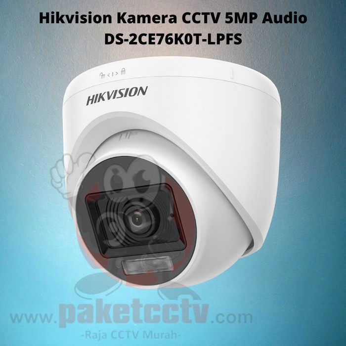 Hikvision Kamera CCTV Analog DS-2CE76K0T-LPFS 5MP Audio DS-2CE76K0T-LPFS - Indoor