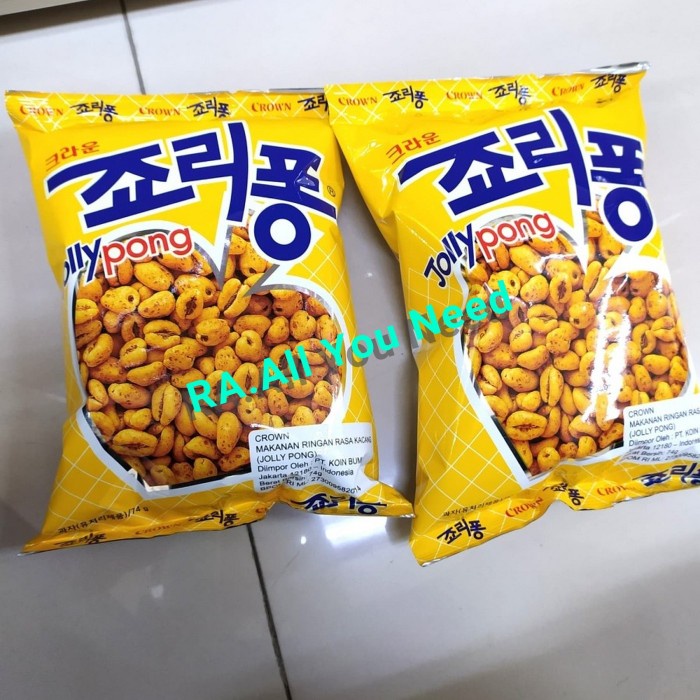 

Crown Jollypong snack korea rasa kacang 74gr