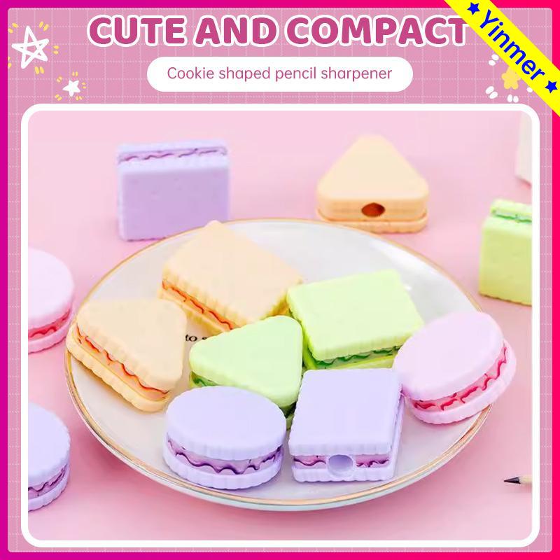 

COD✨ Penggemar Rautan Bentuk Kue Kreatif Rautan Pensil Portabel Siswa-Yinmer