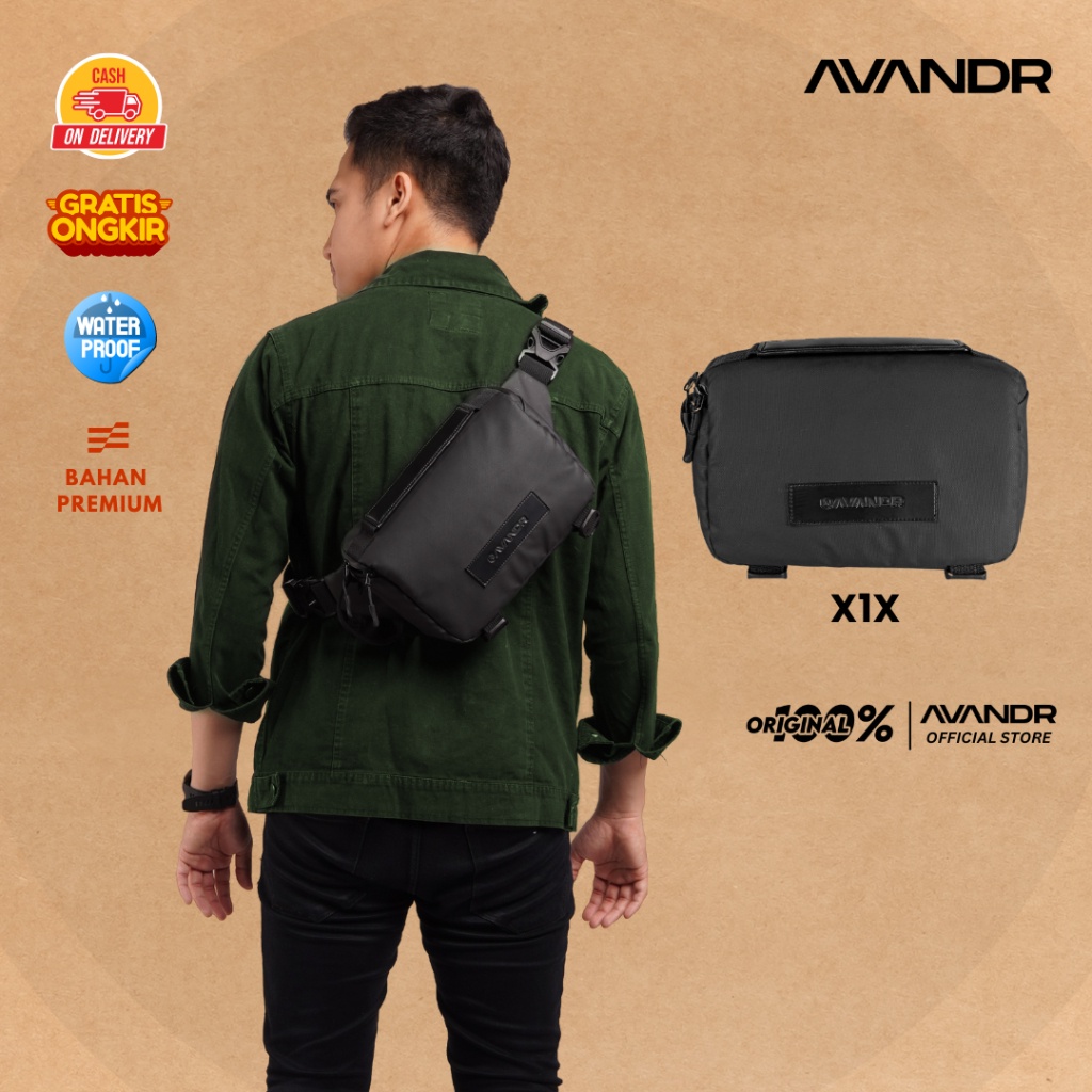 SLING BAG PRIA AVANDR X1X BAG ANTI AIR WAIST BAG CROSSBODY PRIA MATERIAL BIMO WATERPROOF