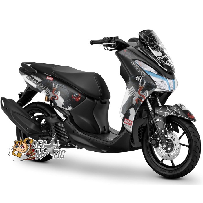 Decal Stiker Full Body Motor yamaha LEXI 125 LEXI 155 - Black Spider