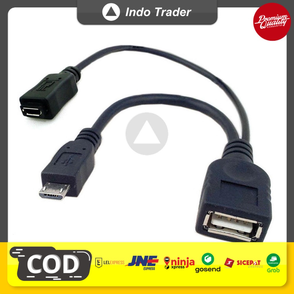 OTG Micro USB to USB Female and Micro USB Female (Cabang 2)