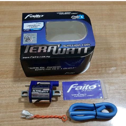 COIL IGNITION COIL FAITO RACING TERAWATT ORIGINAL FAITO RACING UNIVERSALL MOTOR KARBURATOR NON INJEK