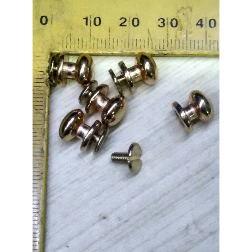 Baut Pentol 9 mm warna emas muda