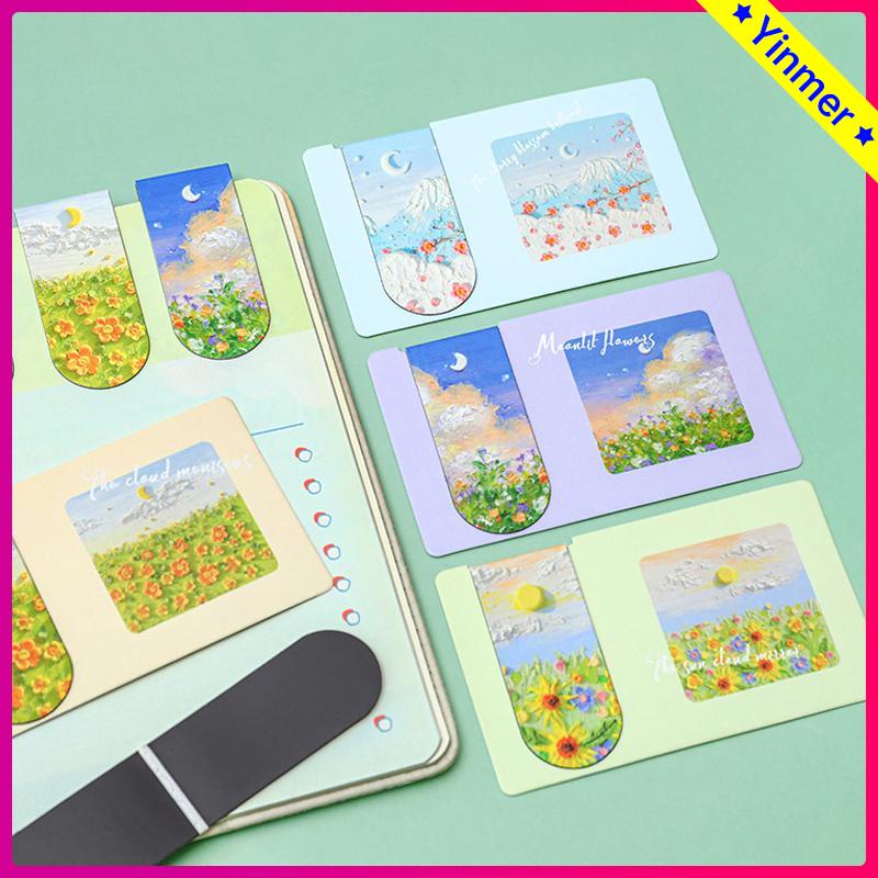 

COD✨ Klip Penanda Magnetik Lukisan Cat Minyak Antik Klip Penanda Magnetik Kreatif-Yinmer