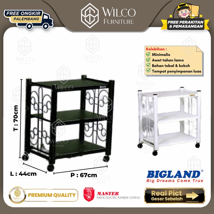 Rak Tv Master By Bigland / Meja Tv Clasik + Rak / Rak Tv Roda 67 Cm