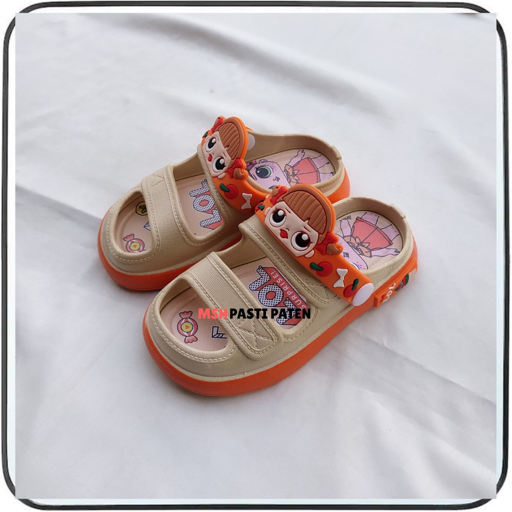 Sandal Anak Perempuan Import Motif LOL Size 24-29