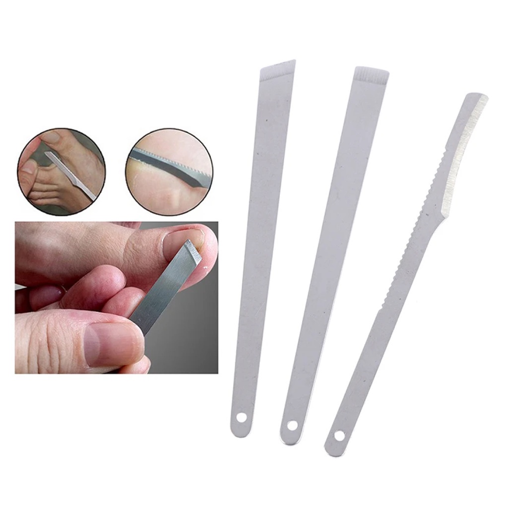 3 Pcs Pedicure Knife Tools Alat Perawatan Kaki Stainless Callus Remover