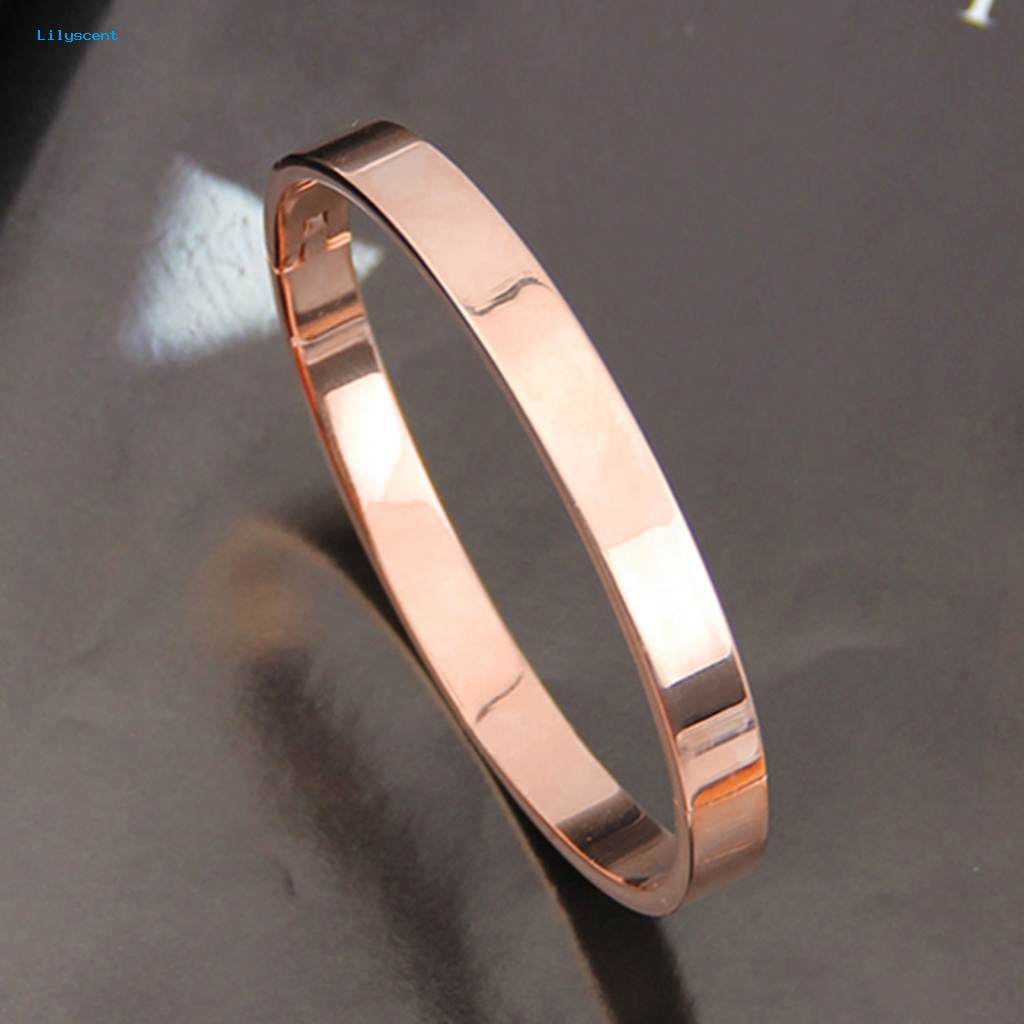 Lilyscent Hiasan Pergelangan Tangan Unisex Bangle Untuk Pesta Trendy Unisex Bangle Polished