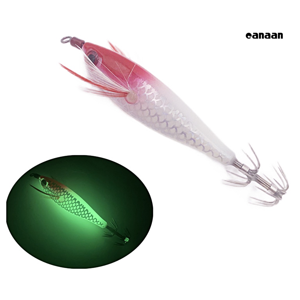 Cnn-5g/8cm Umpan Udang Kayu Luminous Realistis Mata Ikan Kait Tajam Warna Cerah Hidup Memancing Universal Cumi Kait Jigging Umpan Udang Buatan Wobblers Untuk Memancing Di Laut