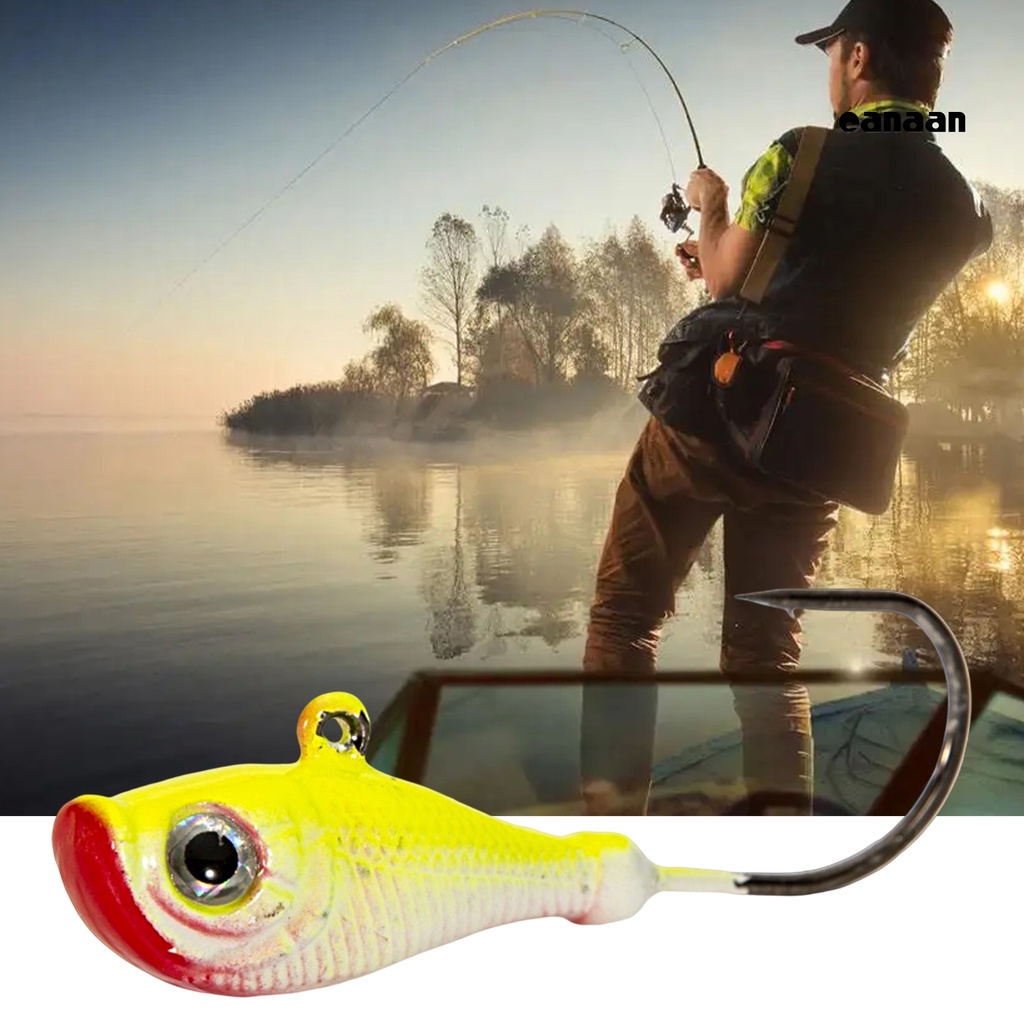 Cnn-28g/60mm Pengait Kepala Ikan Tajam 3D Fisheyes Anti-impact Rust-proof High Penetration Soft Bait Hook Outdoor Fishing Tackle