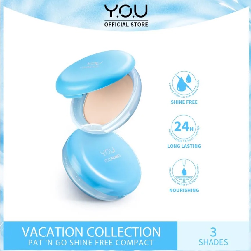 (READY &amp; ORI) Y.O.U YOU Colorland Pat n Go Lasting Cushion Bedak Padat BPOM