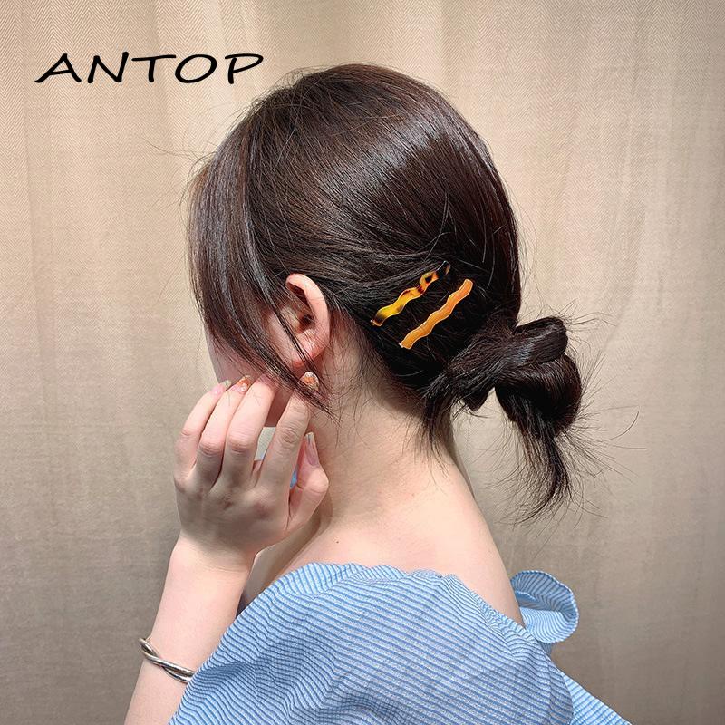 [Antop Termurah] Asetat Alloy Bobby Pin Wavy Poni Klip Samping Jepit Rambut Simple Serbaguna