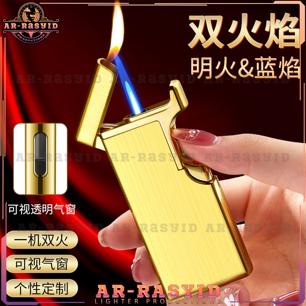 TERBARU! Korek Api Las Gas 2 Api Shuang Huo Lighter HD-231 2046 BISA COD!