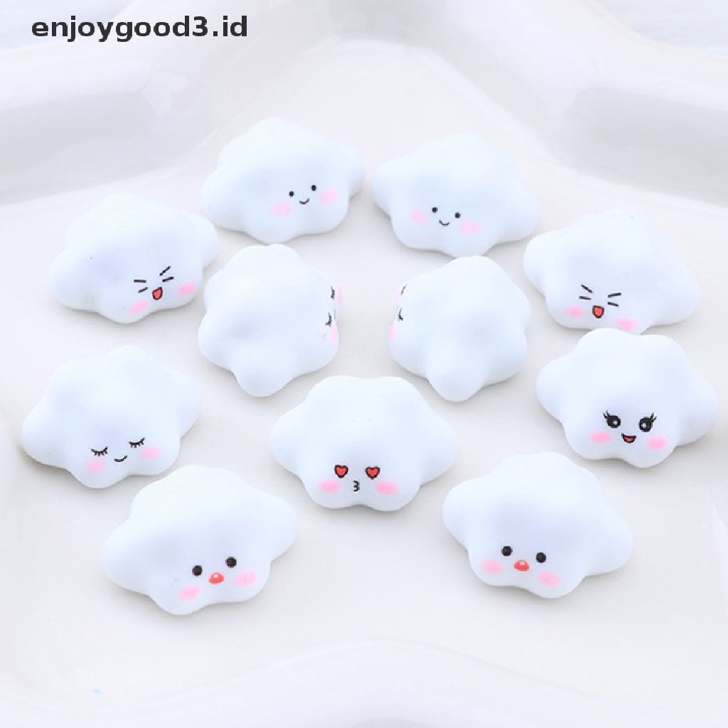 [Rready Stock] 10pcs Kawaii FlatBack Resin Kartun Awan Bercahaya Planet Cabochon Art Supply Dekorasi Pesona Kerajinan Grosir (ID)