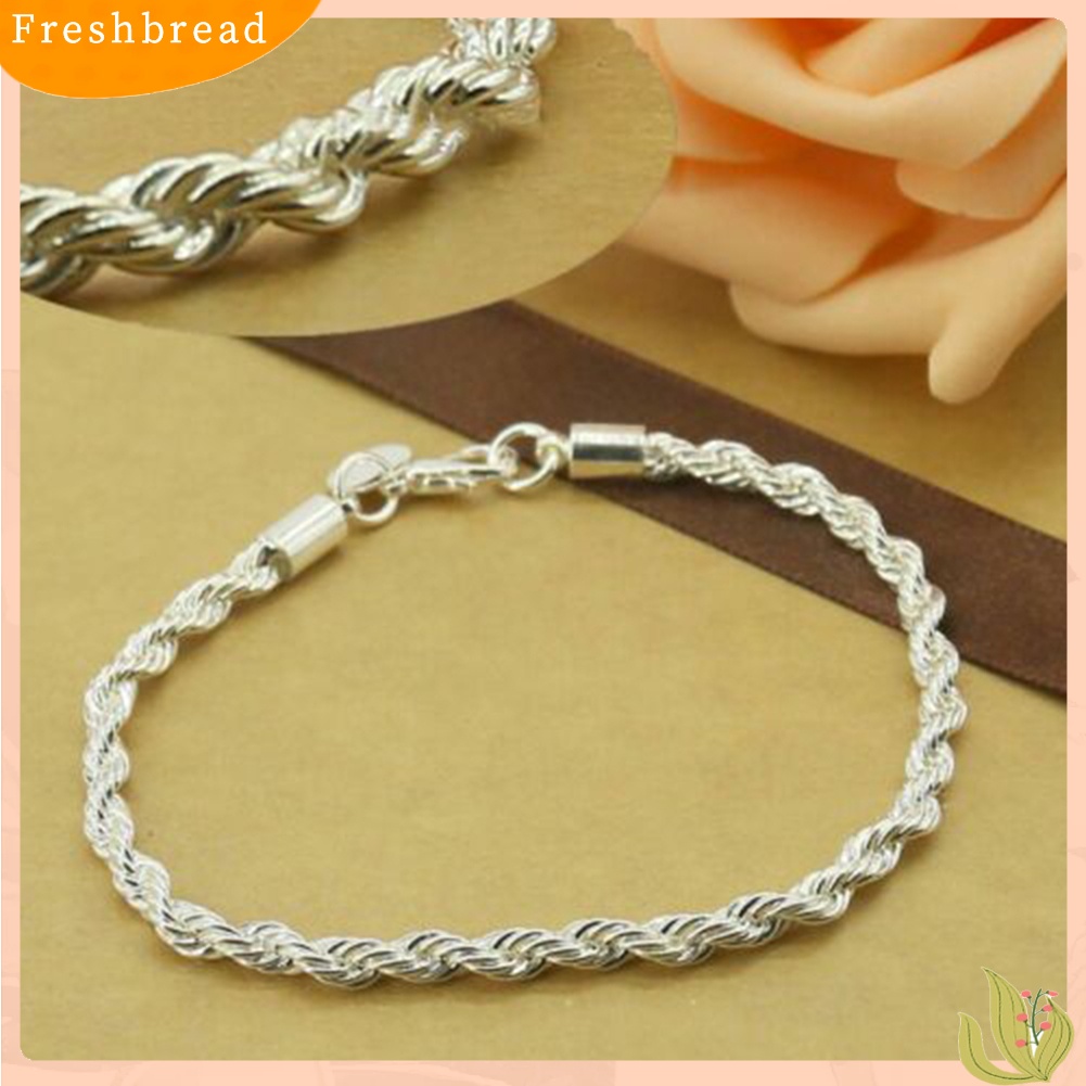 &lt; Freshbread &gt; Wanita Fashion Gelombang Rantai Memutar Putaran Pesona Gelang Bangle Pesta Perhiasan Hadiah