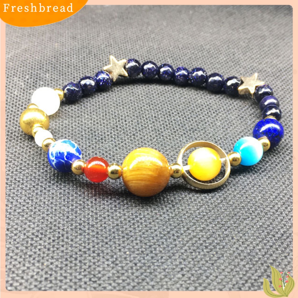 &lt; Freshbread &gt; Gelang Unisex Planet Manik-Manik Perhiasan Bintang Berujung Lima Gelang Batu Buatan Untuk Pacaran