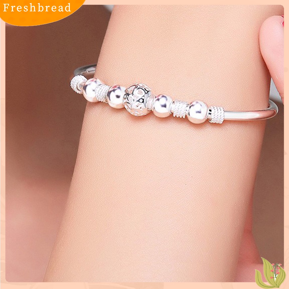 &lt; Freshbread &gt; Berongga Manik Pesona Gelang Bangle Fashion Wanita Adjustable Pesta Perhiasan Hadiah