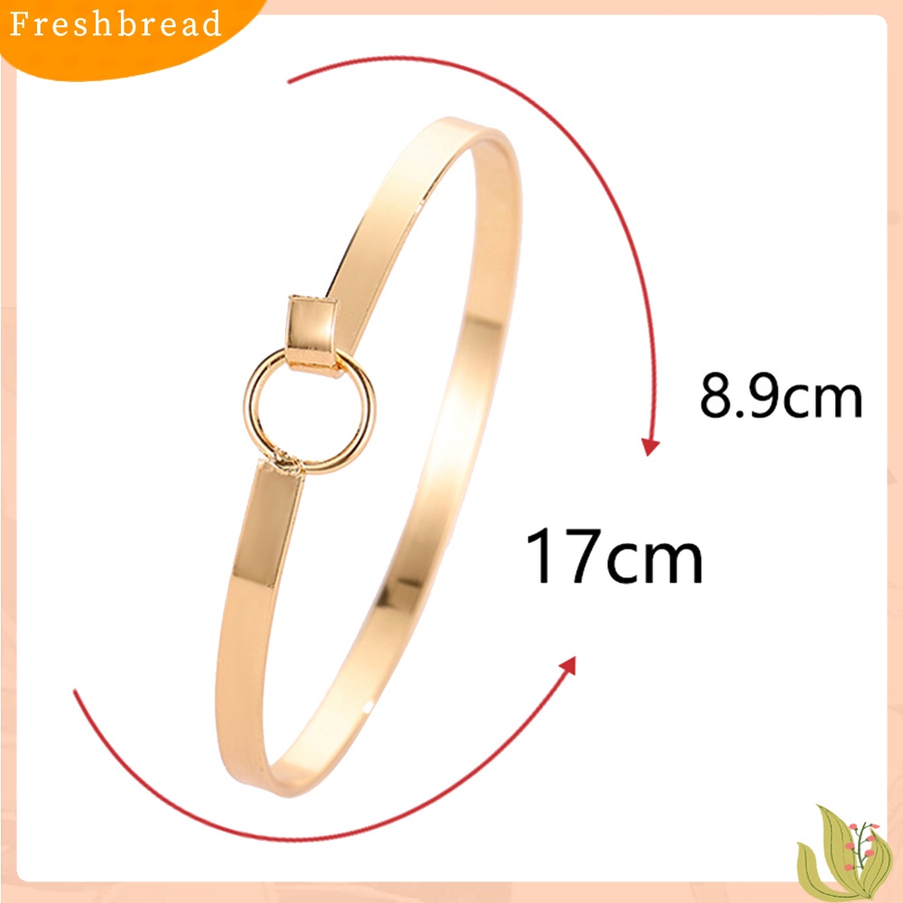 &lt; Freshbread &gt; Fashion Sederhana Wanita Berongga Lingkaran Terbuka Gelang Bangle Perhiasan Pergelangan Tangan Dekorasi Hadiah