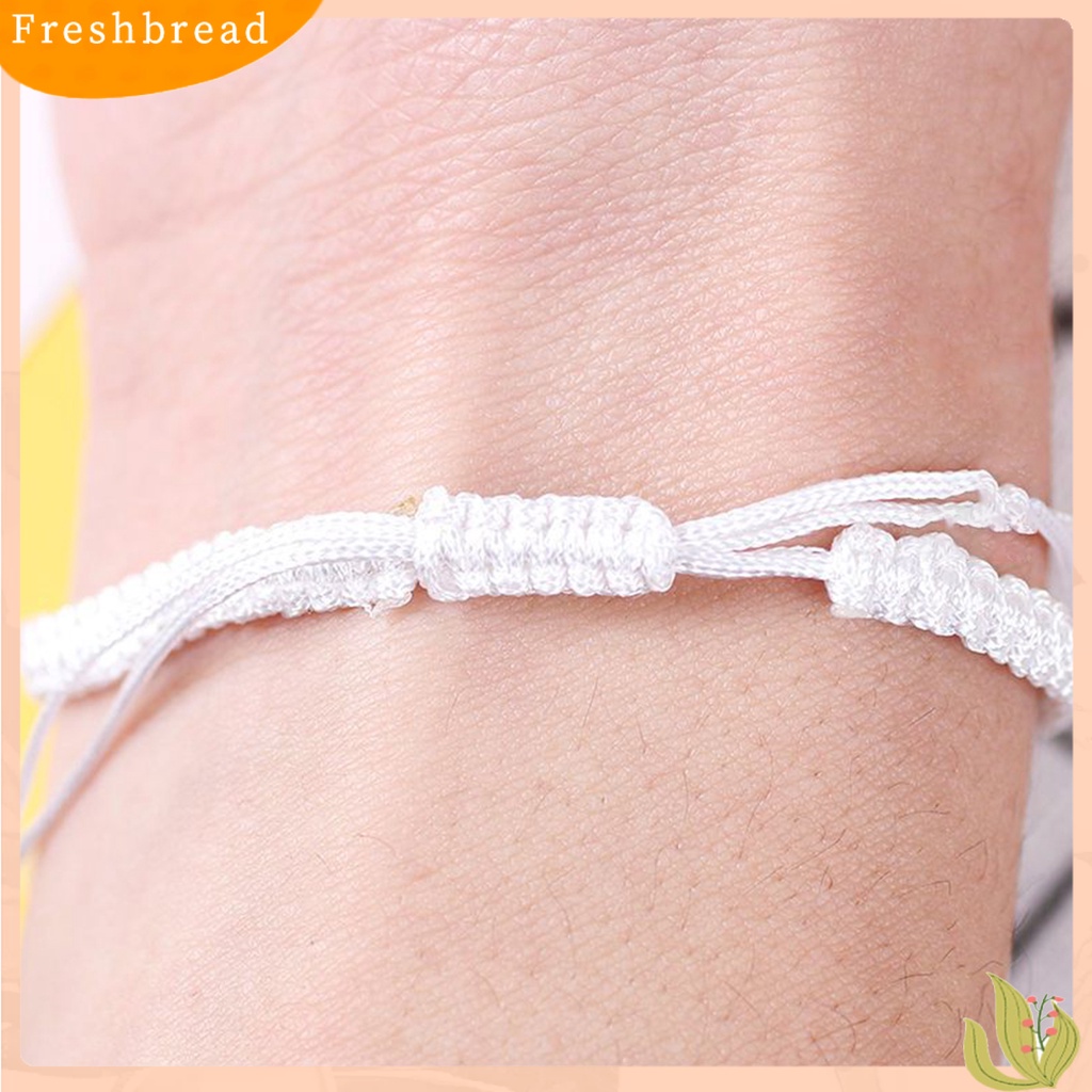 &lt; Freshbread &gt; Couple Gelang Handmade Braided Adjustable Round Beads Alloy Tai Chi Yin Yang Pria Wanita Tali String Fashion Perhiasan