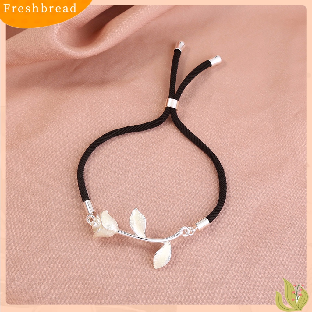 &lt; Freshbread &gt; Handmade Adjustable Unisex Gelang Glow in the Dark Naga Bunga Mawar Liontin Tali Gelang Perhiasan Aksesoris