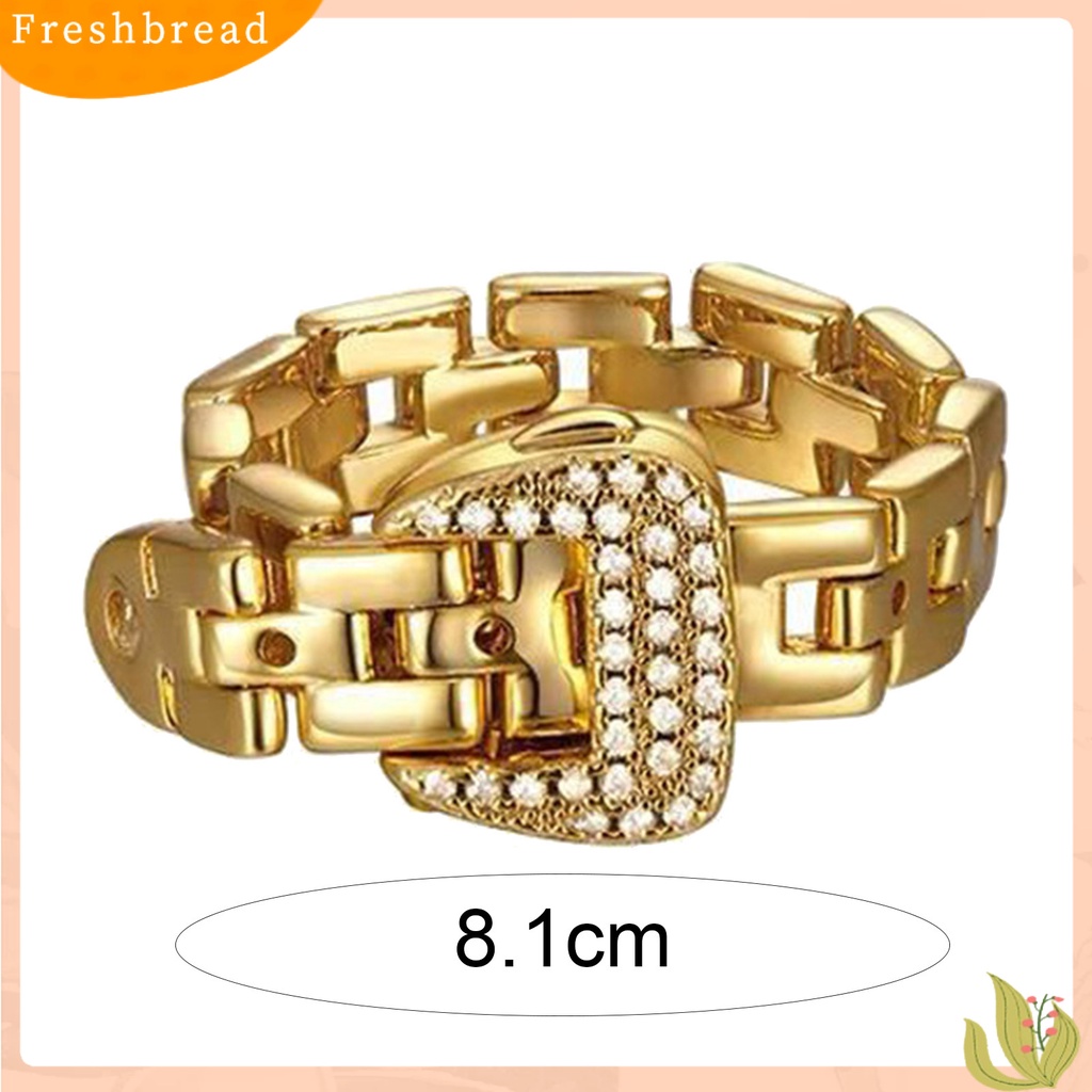 &lt; Freshbread &gt; Cincin Wanita Bergaya Adjustable Cincin Rantai Tahan Air Dapat Diputar Untuk Hadiah