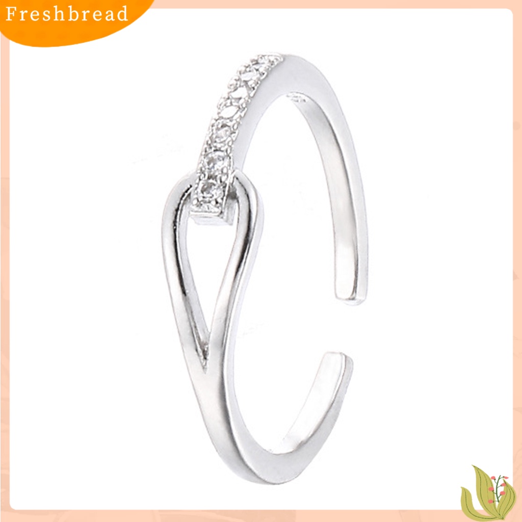 &lt; Freshbread &gt; Wanita Cincin Hollow Out Jepang Korea Gaya Shiny Rhinetones Finger Ring Untuk Pesta Pernikahan Perjamuan