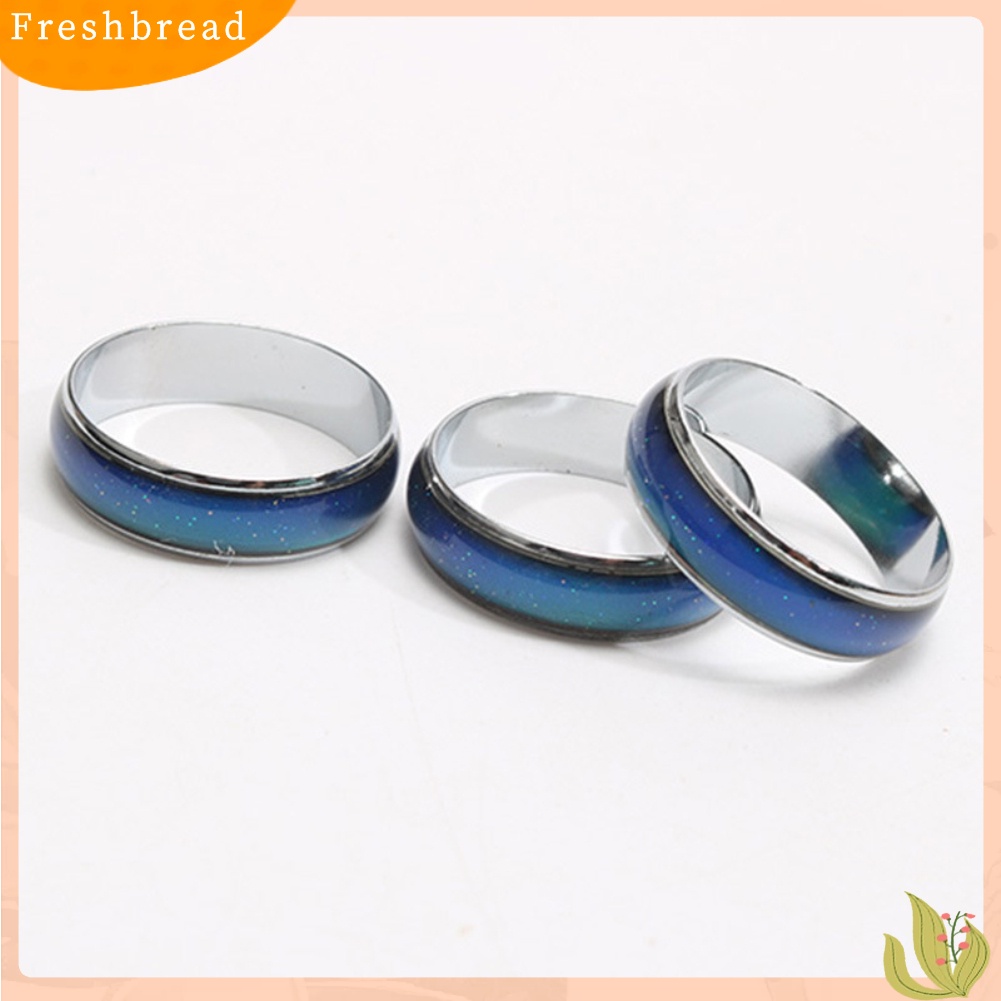 &lt; Freshbread &gt; Unisex Berubah Warna Band Emosi Perasaan Suasana Hati Suhu Cincin Perhiasan Hadiah