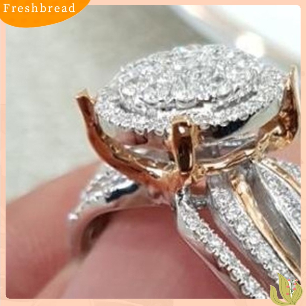 &lt; Freshbread &gt; Cincin Wanita Berlian Imitasi Hias Tidak Luntur Ringan Multi Layers Wedding Circlet Untuk Ulang Tahun