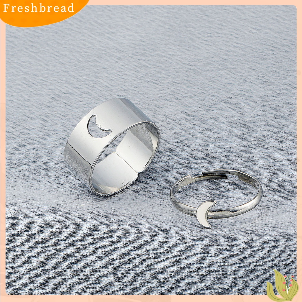 &lt; Freshbread &gt; 2Pcs Cincin Jari Pesawat Bintang Bulan Hollow Pria Wanita Vintage Butterflies Rings Untuk Pernikahan