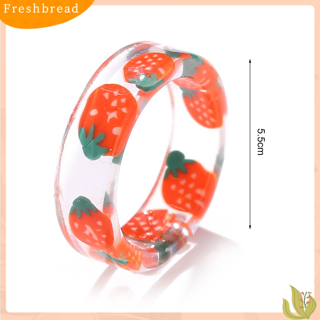 &lt; Freshbread &gt; Cincin Wanita Buah Bulat Perhiasan Indah Fashion Penampilan Cincin Jari Untuk Pakaian Sehari-Hari