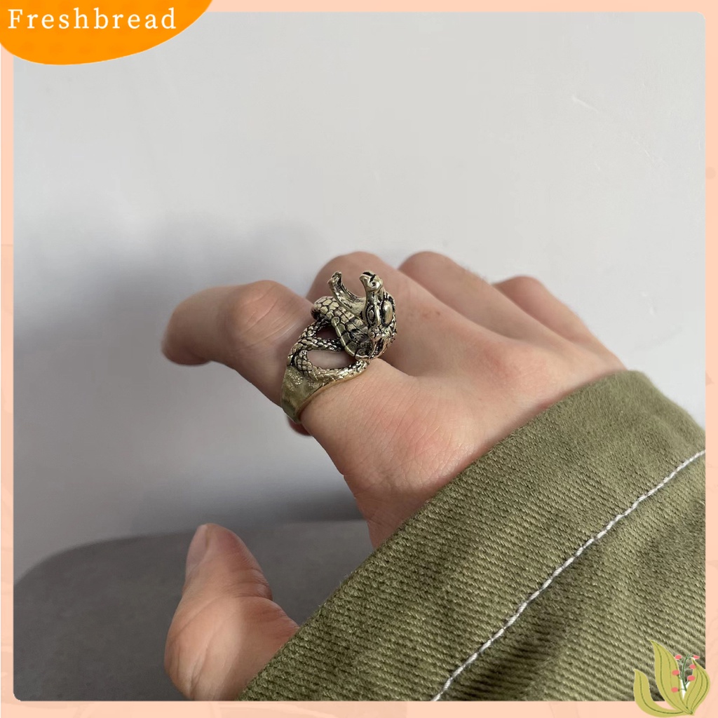 &lt; Freshbread &gt; Membuka Mulut Grip Berlebihan Pemegang Cincin Adjustable Mendominasi Naga Jari Cincin Perhiasan Aksesori