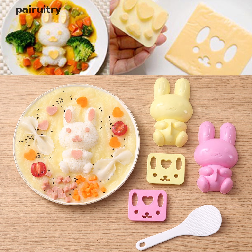 Prt 1Set Cetakan Sushi Dapur Cetakan Sandwich Cetakan Bola Nasi Kelinci DIY Bento MakerTool PRT