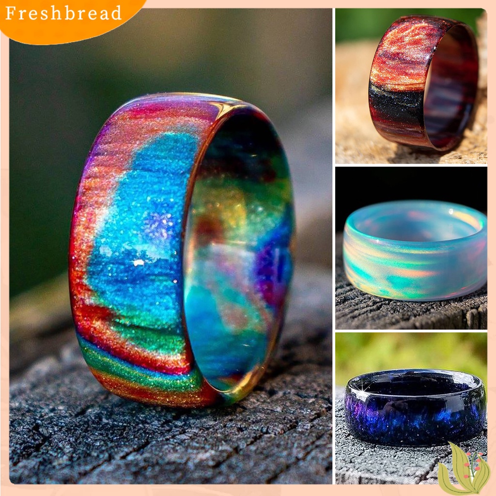 &lt; Freshbread &gt; Cincin Wanita Warna-Warni Resin Akrilik Eye-catching Romantic Sky Women Circlet Untuk Club