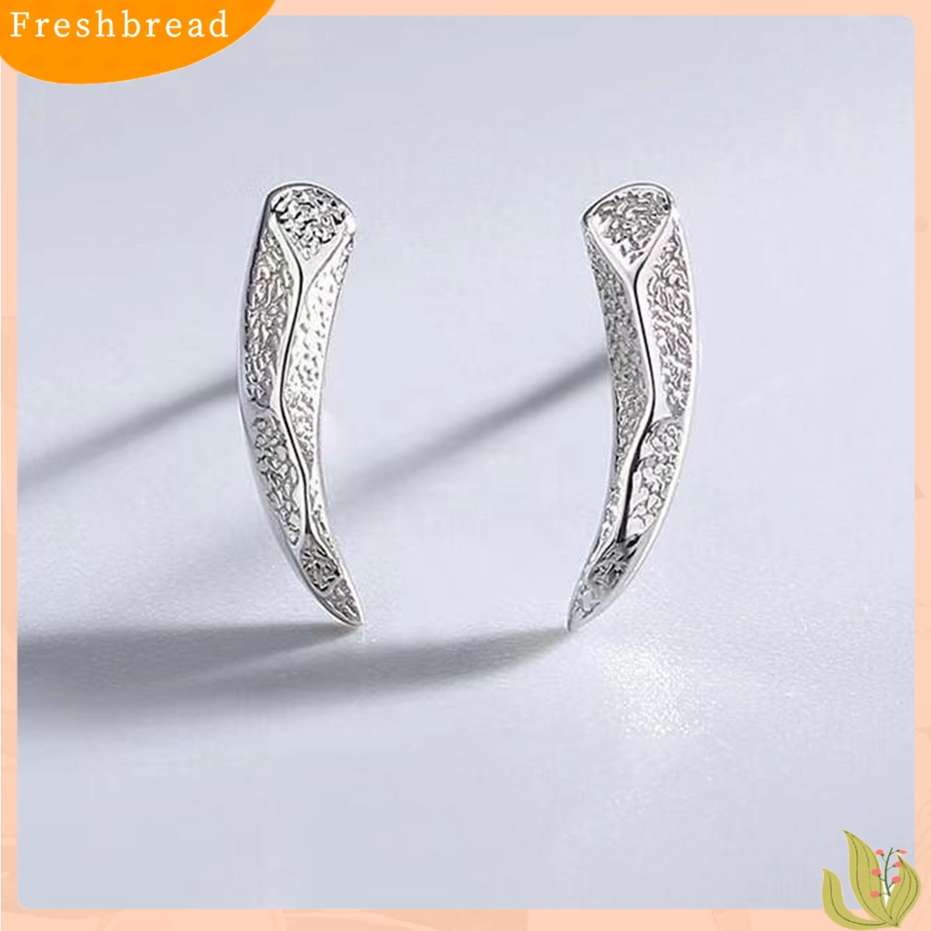 < Freshbread > Ear Studs Punk Hip Hop Dilepas 2-cakar Kait Kepribadian Hadiah Keren Gaya Sederhana Pria Anting Perhiasan Fashion