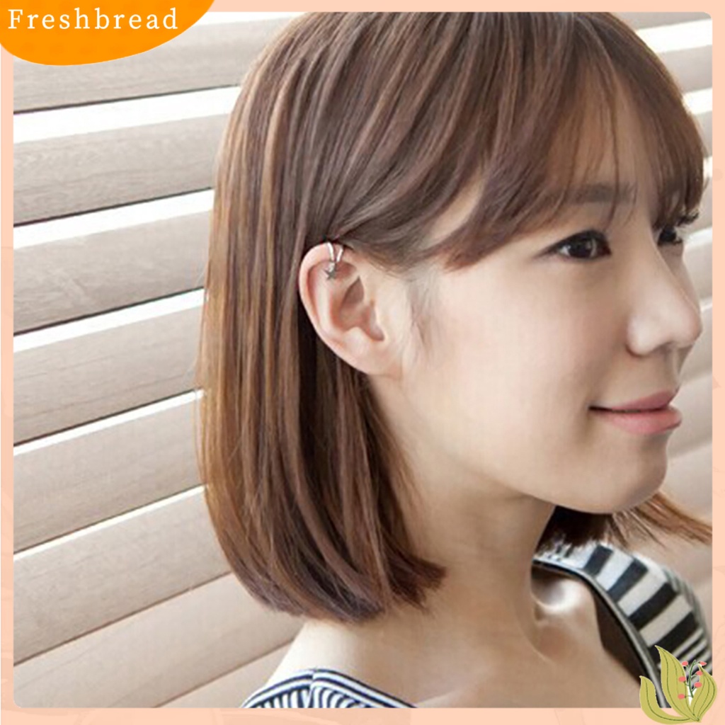 < Freshbread > 1Pc Wanita Tipe U Cubic Zirconia Mutiara Imitasi Non Piercing Ear Cuff Clip Earring Untuk Pesta