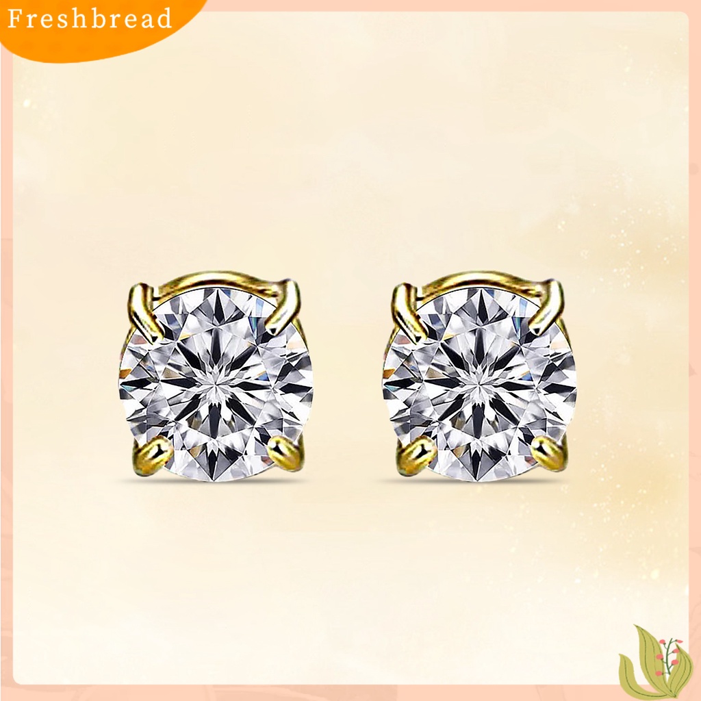 &lt; Freshbread &gt; 1Pc Klip Telinga Non Piercing Tidak Sakit ic Geometris Kilau Terang Wanita Pria Cubic Zirconia Klip Anting Perhiasan Dekorasi Hadiah Untuk Pesta