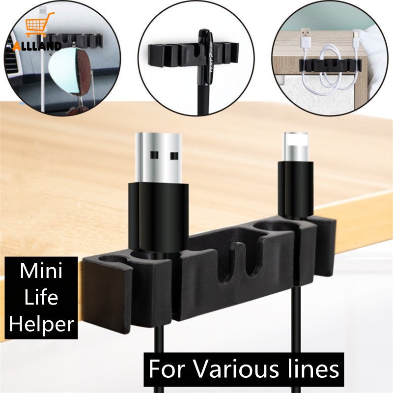 Self Adhesive Cable Organizer/Penjepit Pengatur Kabel USB/Tempat Kabel Dinding Meja Rumah Mobil Multifungsi/Manajer Kawat Charging