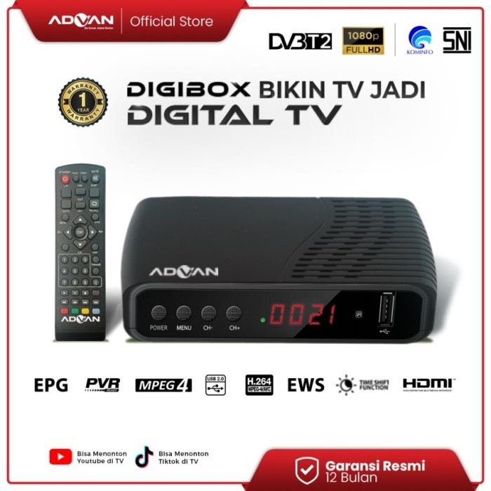 Set Top Box Advan DV3 T2 Digipro STB Antena TV Digital Converter