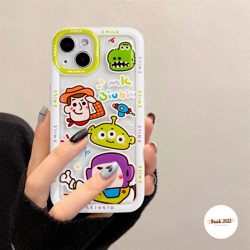 Kartun Toy Story Cute Strawberry Bear Manyo Casing Untuk Samsung A23 A04 A03s A50s A52 A02s A30 A13 A32 A30s A11 A20 A12 A50 A04s A03 A04E A52s F23 M23 Airbag Soft Shockproof Case