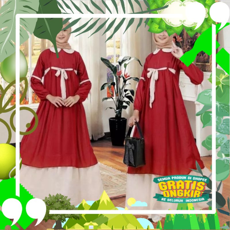 Gamis Lesty Kids//Gamis anak wanita//Gamis anak kekinian//Baju muslim anak//Umur 12-13 Thn/ edisi le