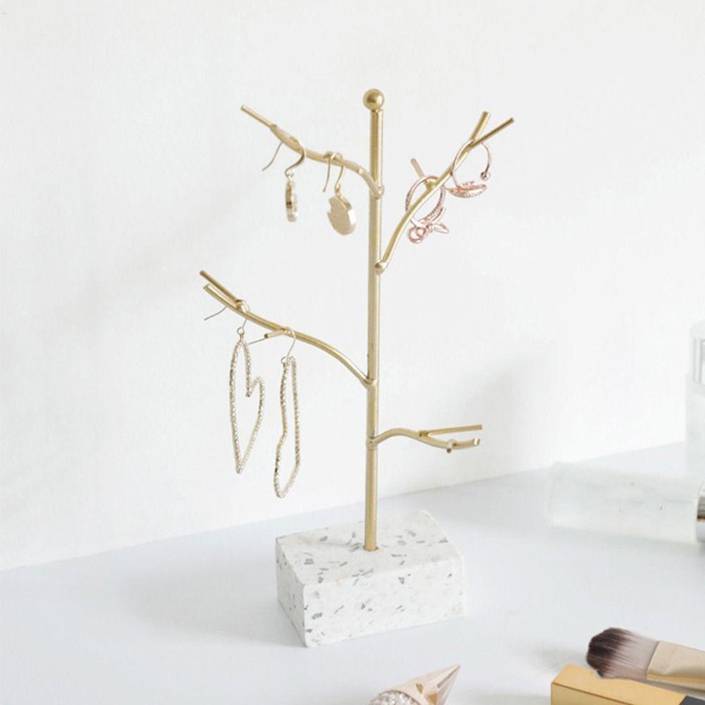 Mxbeauty Display Perhiasan Berdiri Trendi Fashion Desain Niche Anting Holder Bracket Hadiah Gadis Besi Ins Style Necklace Holder