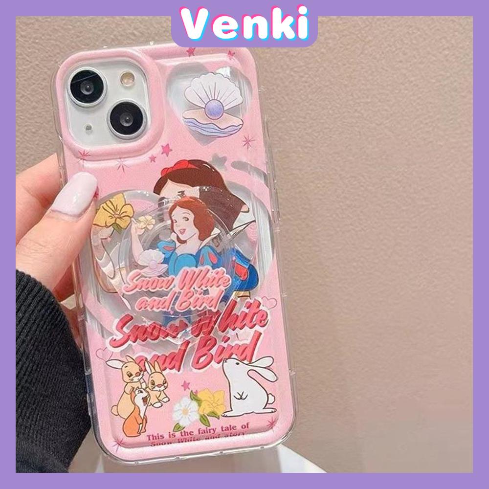 Case For iPhone 11 Soft TPU Clear Jelly Airbag Case With Stand Cute Cartoon Princesses Camera Protection Shockproof For iPhone 14 Plus 13 12 11 Pro Max 7 Plus X XR