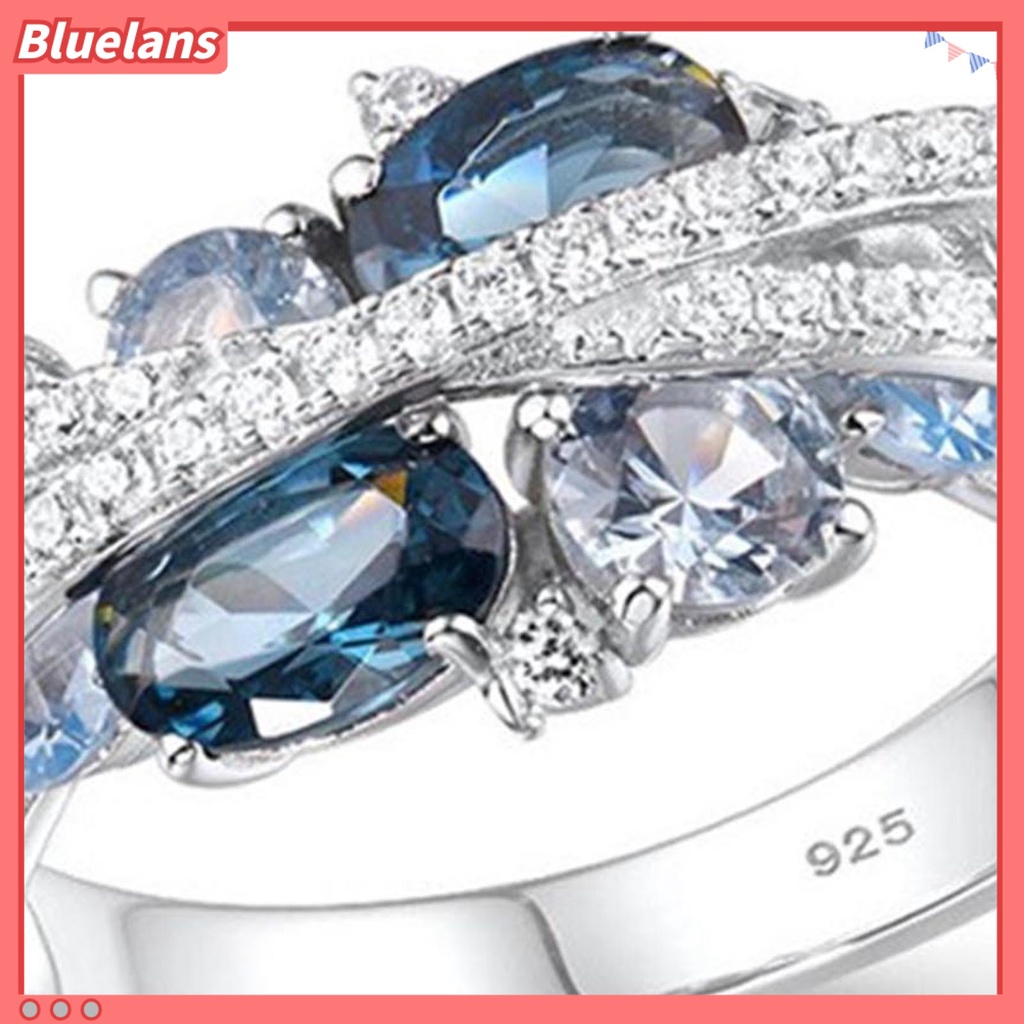 {In Stock} Cincin Wanita Bentuk X Cubic Zirconia Jewelry Vintage Bright Luster Ring Untuk Pakaian Sehari-Hari