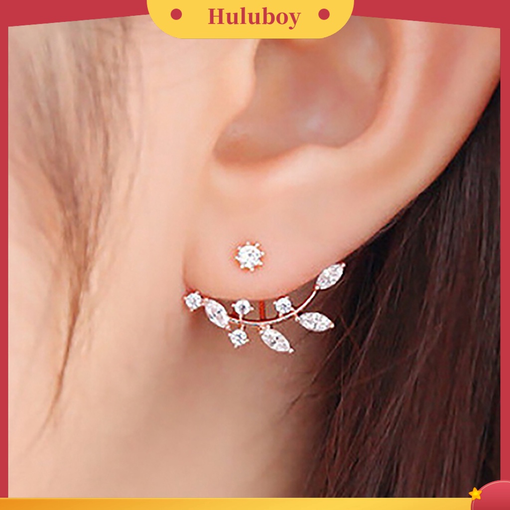 {Ready Stock} 1pasang Anting Wanita Perhiasan Menarik Hadiah Mini Wanita Berlian Imitasi Ear Studs Untuk Pernikahan