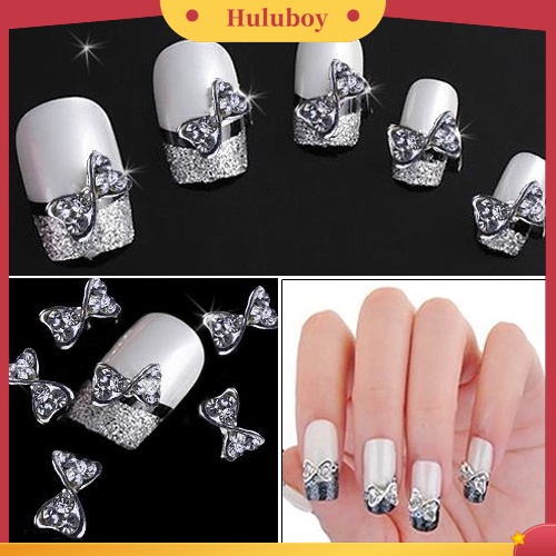 {In Stock} 10pcs 3D Nail Art Dasi Kupu Berlian Imitasi Glitters DIY Dekorasi Alat Kecantikan